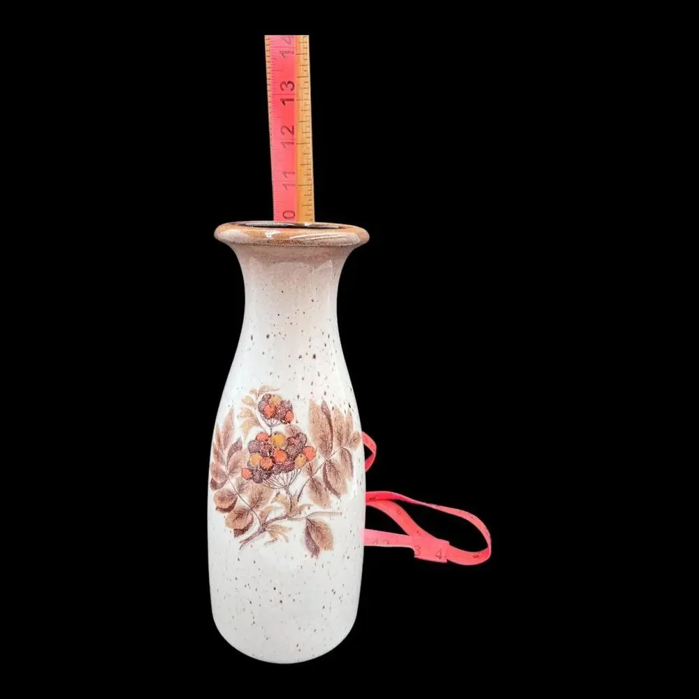 Vintage‎ Scheurich Keramik West Germany 295-26 Vase Cream Brown Leaves & Berries